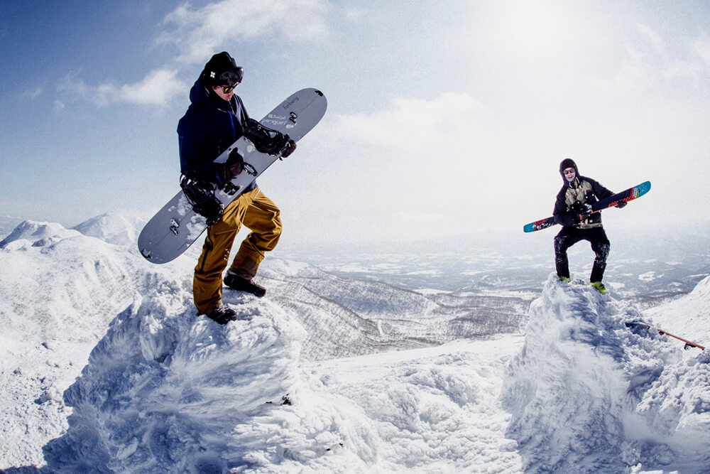 Rocking out and on top of the world with the crew! Photo: Simon Rainer