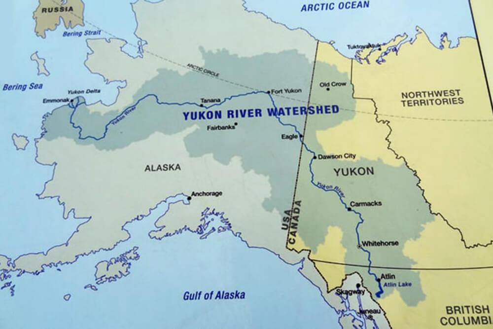 Северная река юкон расположена на полуострове. Бассейн реки Юкон. Река Юкон на карте Северной Америки. Река Юкон на карте.