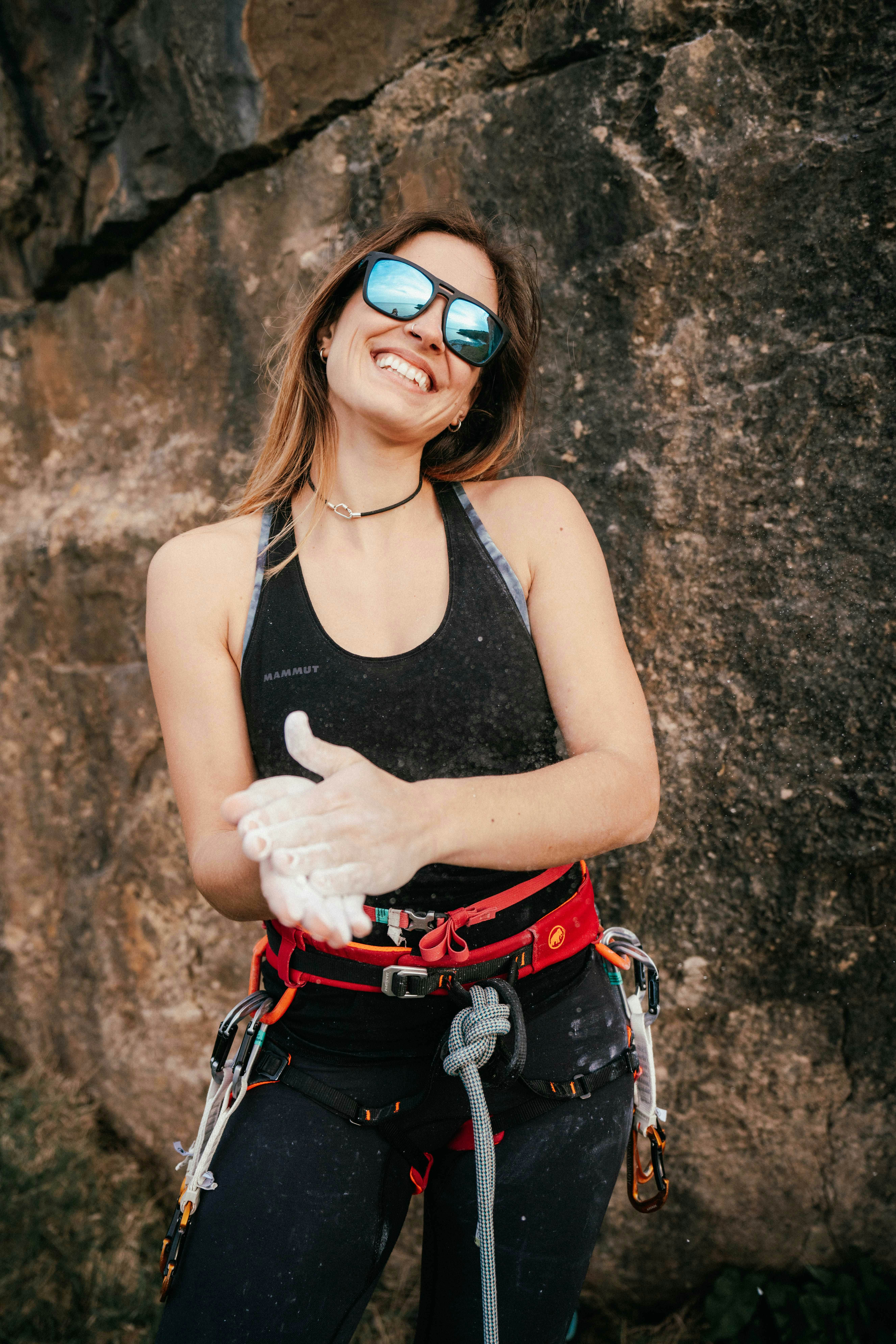Lena Drapella climbing in SunGods
