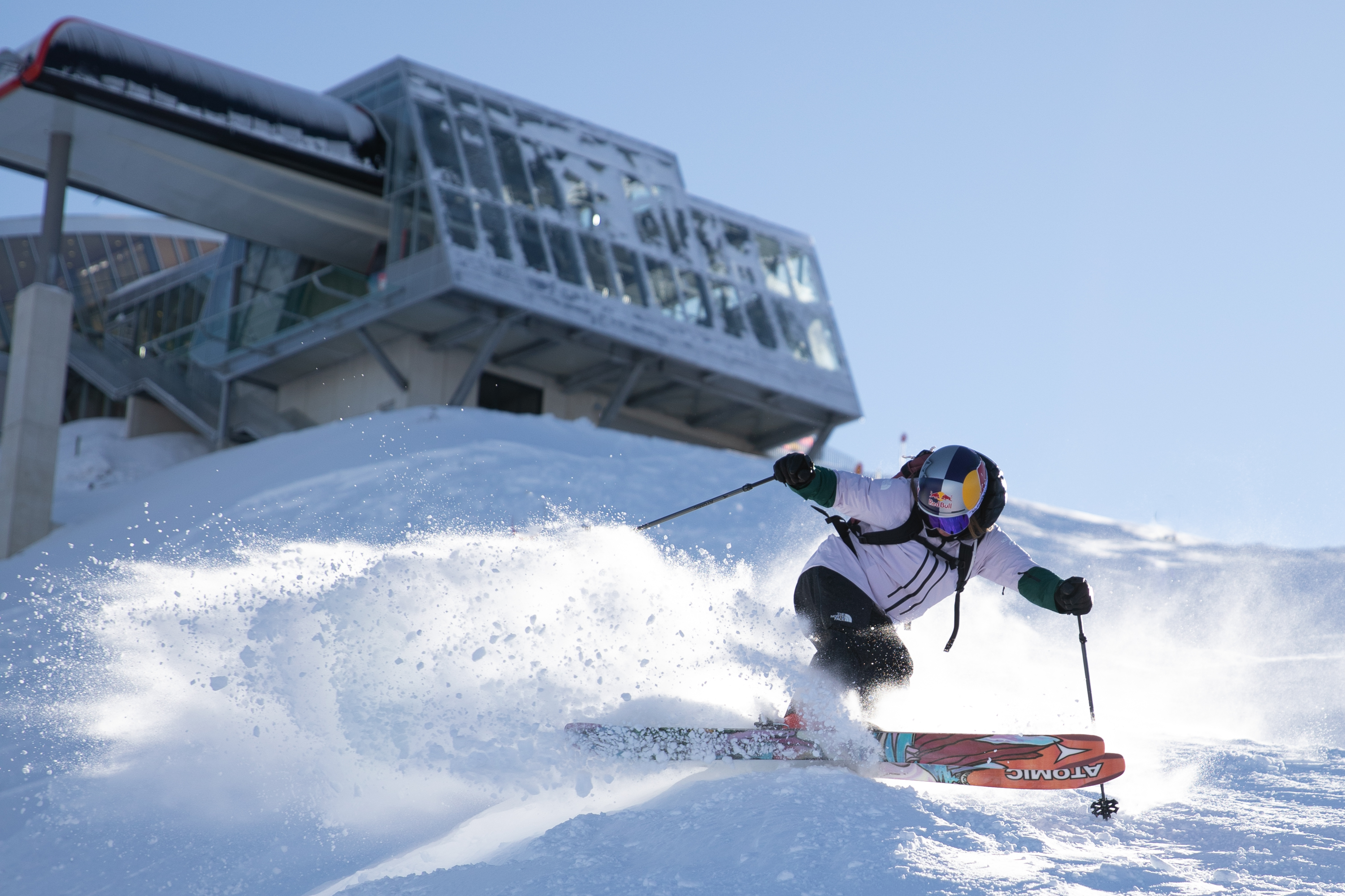 Ari Tricomi skiing