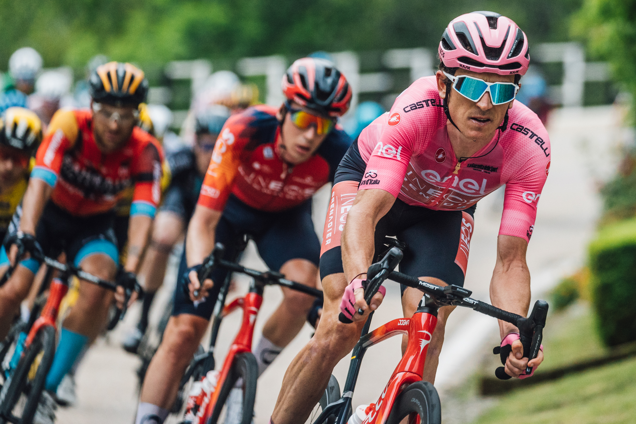 Geraint in pink at the Giro d'Italia