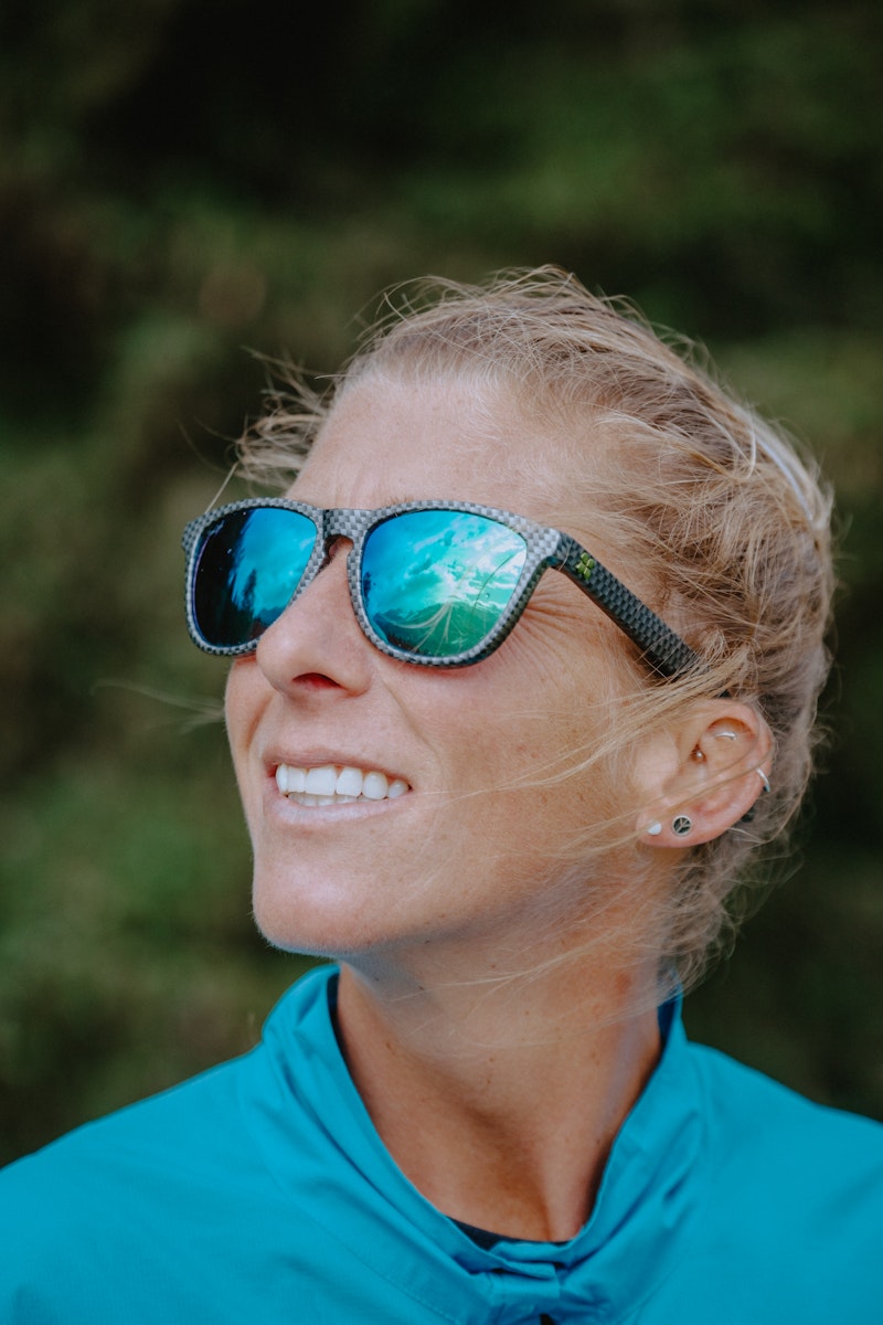 Courtney training in SunGod Classics sunglasses