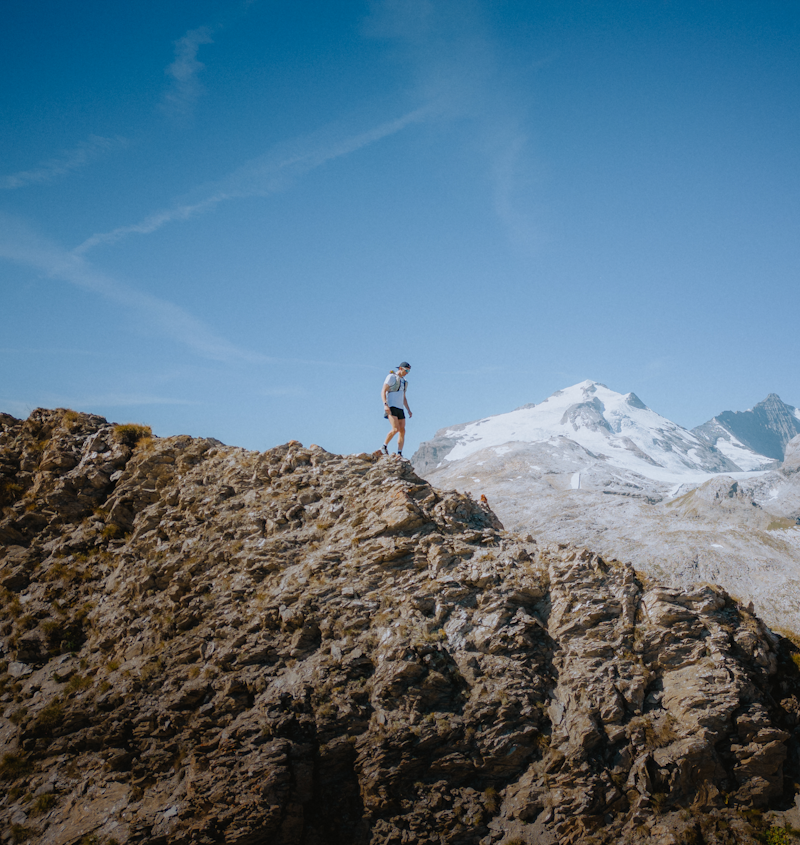 Tom Evans trail running in Chamonix