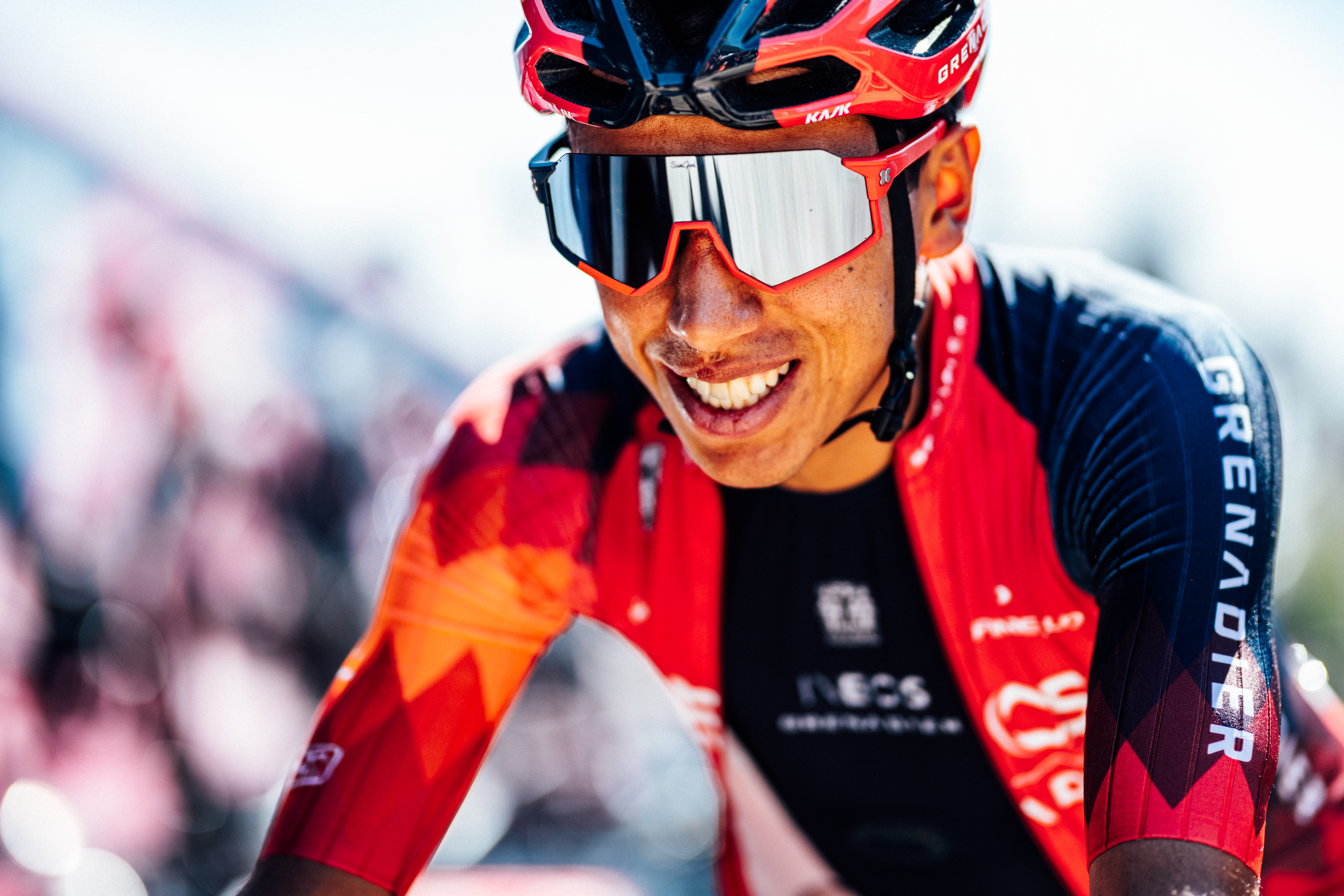 Egan Bernal in the Vuelta in SunGod Airas Sunglasses.