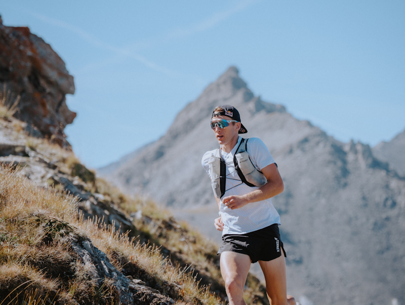 Tom Evans trail running in Chamonix