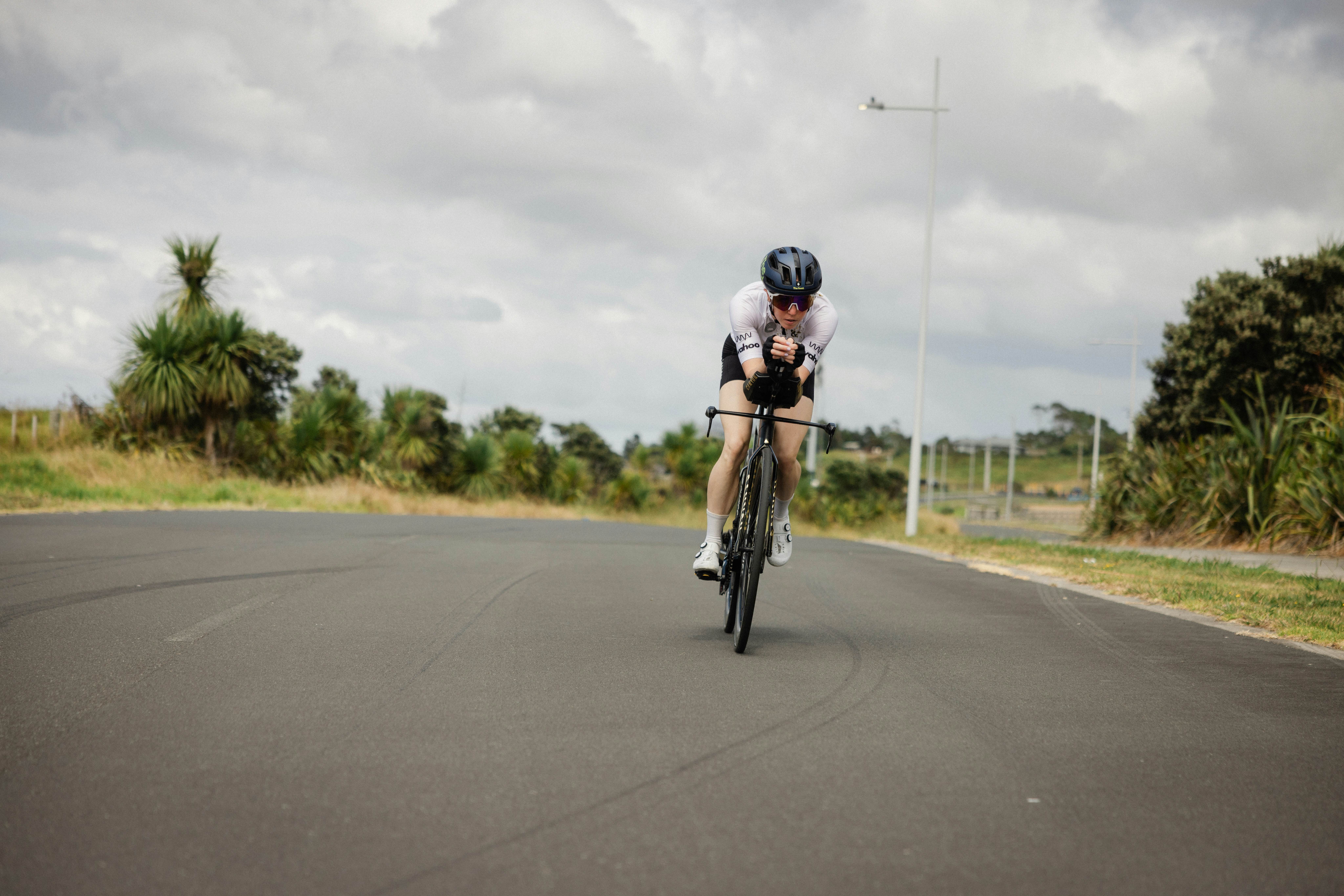Chelsea on bike