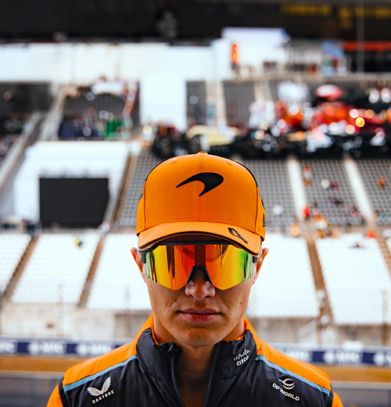 Lando Norris wearing McLaren Vulcans™