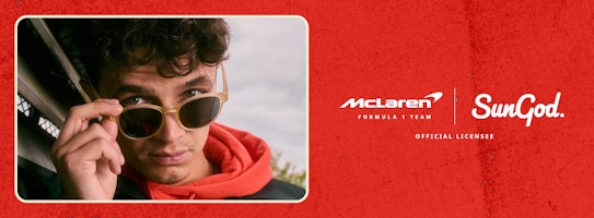 Lando Norris wears the McLaren Monaco Sierras™ sunglasses