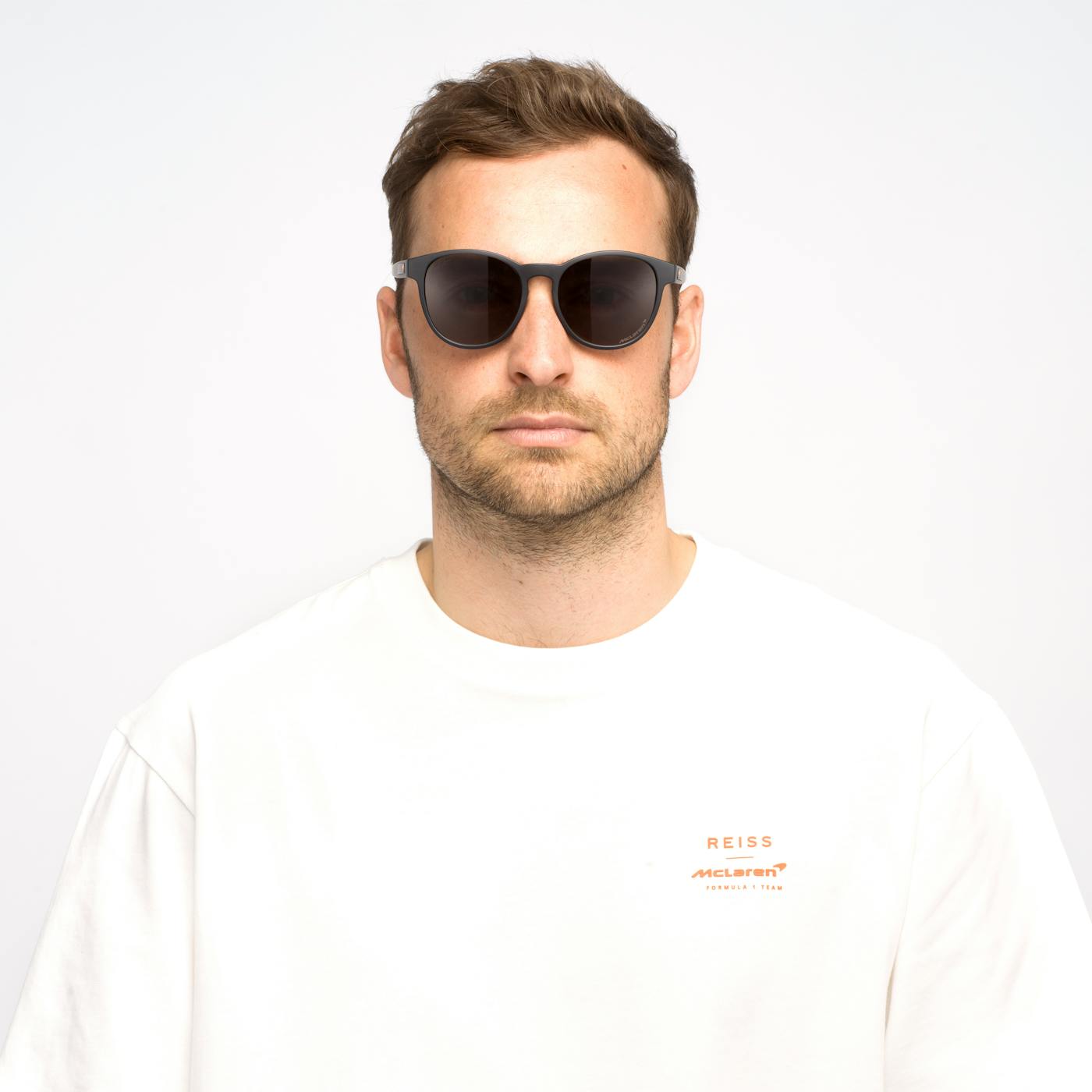 Male model wearing McLaren Sierras sunglasses