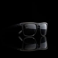 black frame sunglasses