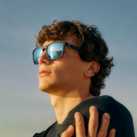 Renegades Sunglasses in Matte Black with Blue Lens Renegades Sunglasses in Matte Black with Blue Lens
