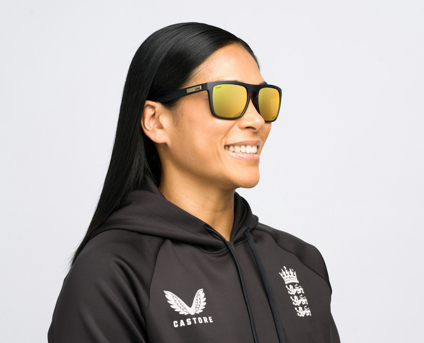 Female model wearing Renegades ECB Sunglasses