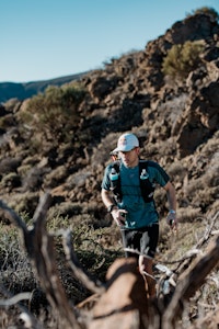 Tom Evans running the Tenerife Bluetrail