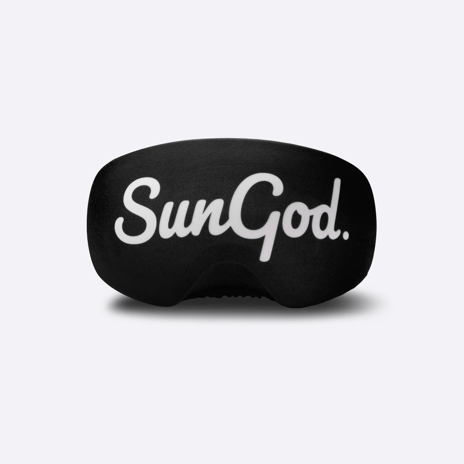Black SunGod Ski Goggle Protector with white logo text