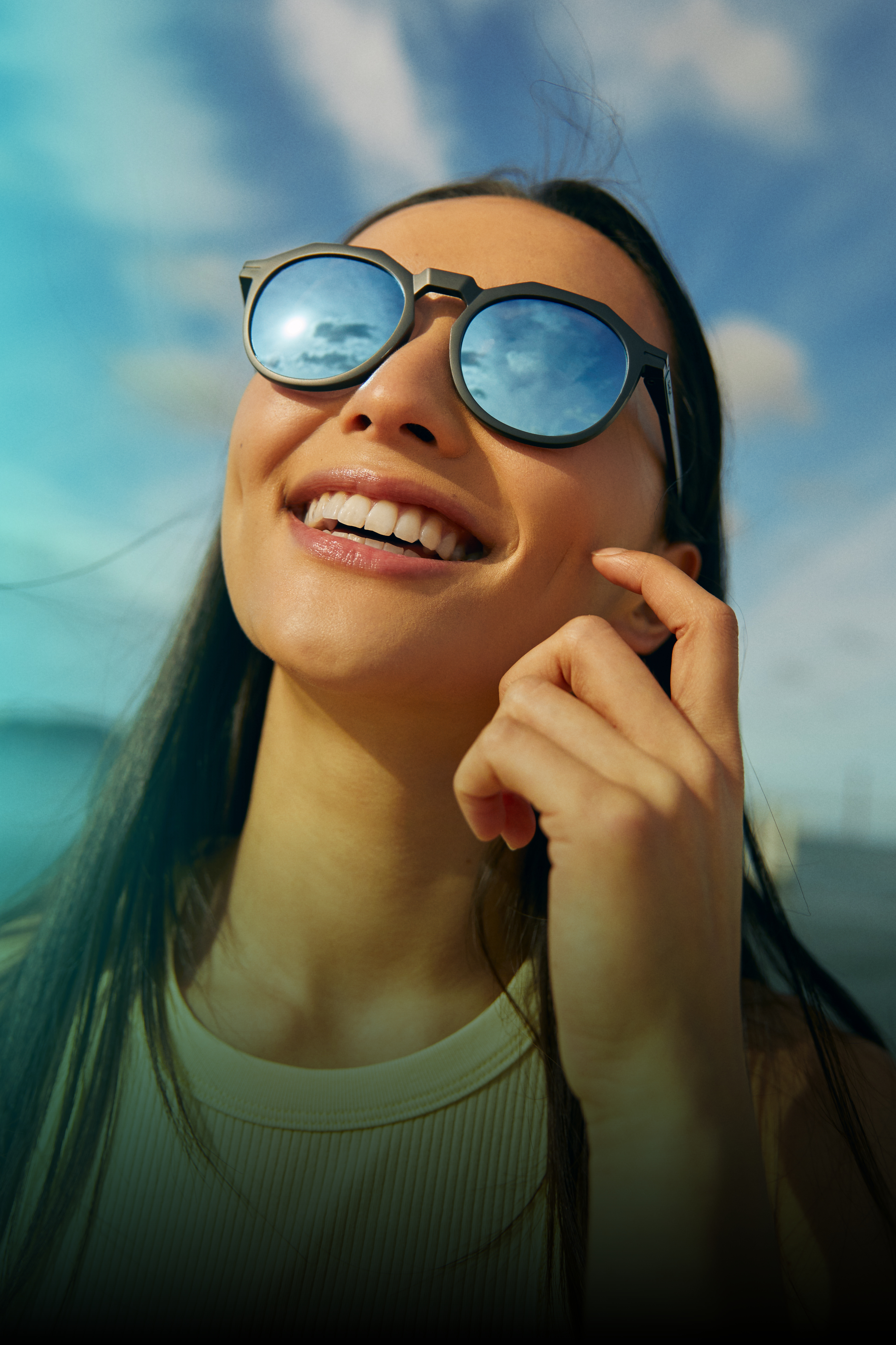 Woman wearing SunGod Zephyrs