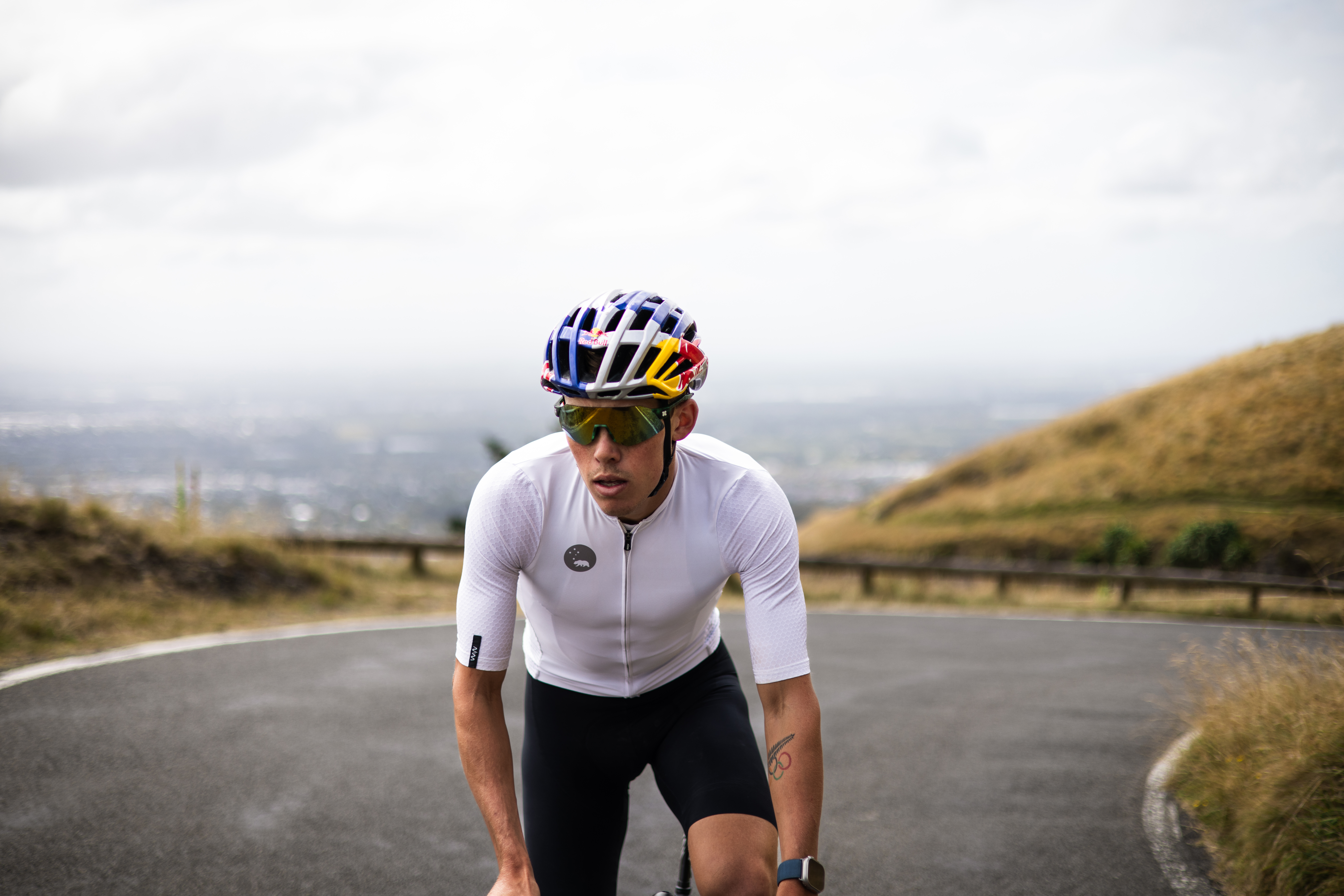 Hayden Wilde on a bike