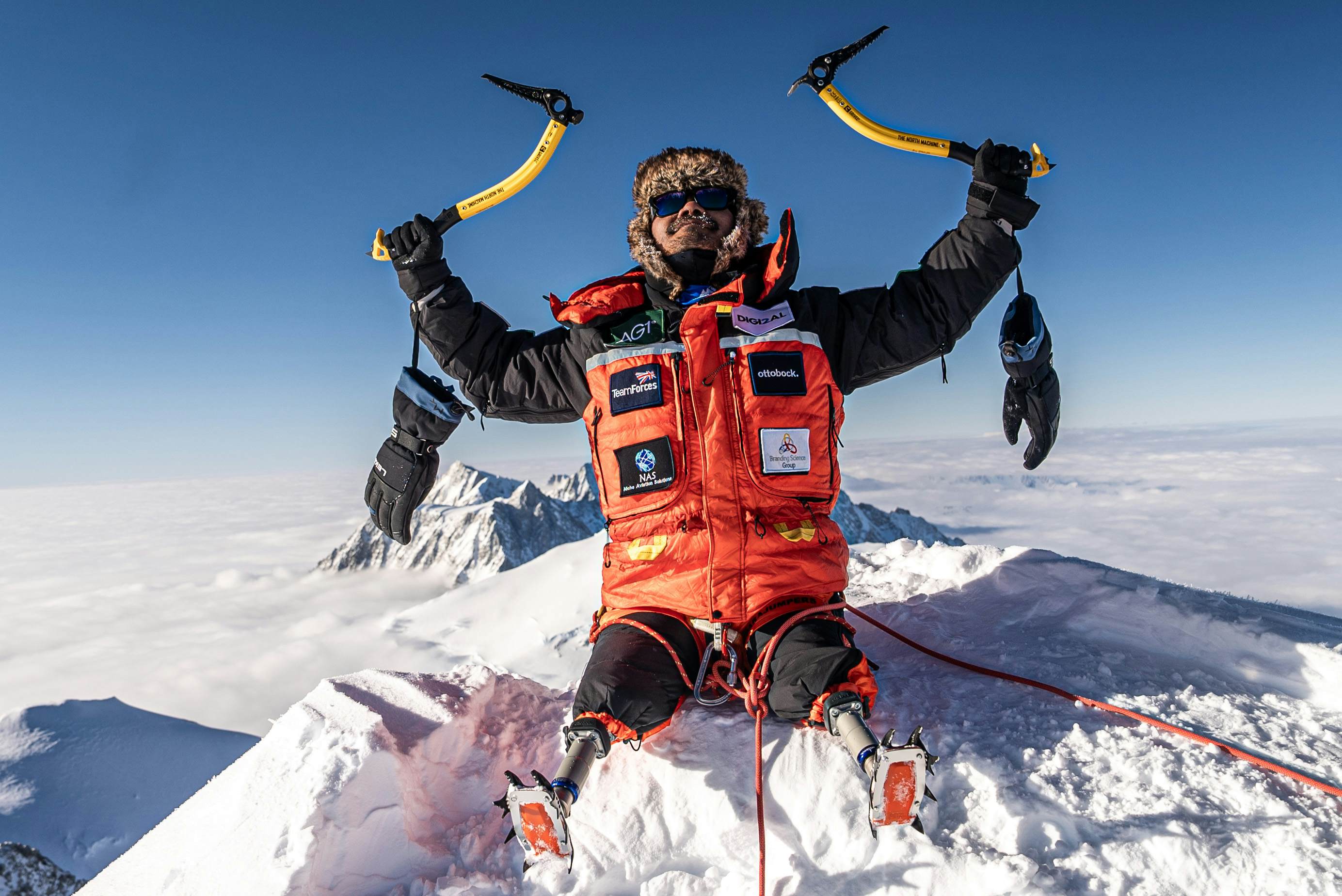 Hari Magar on Mount Vinson