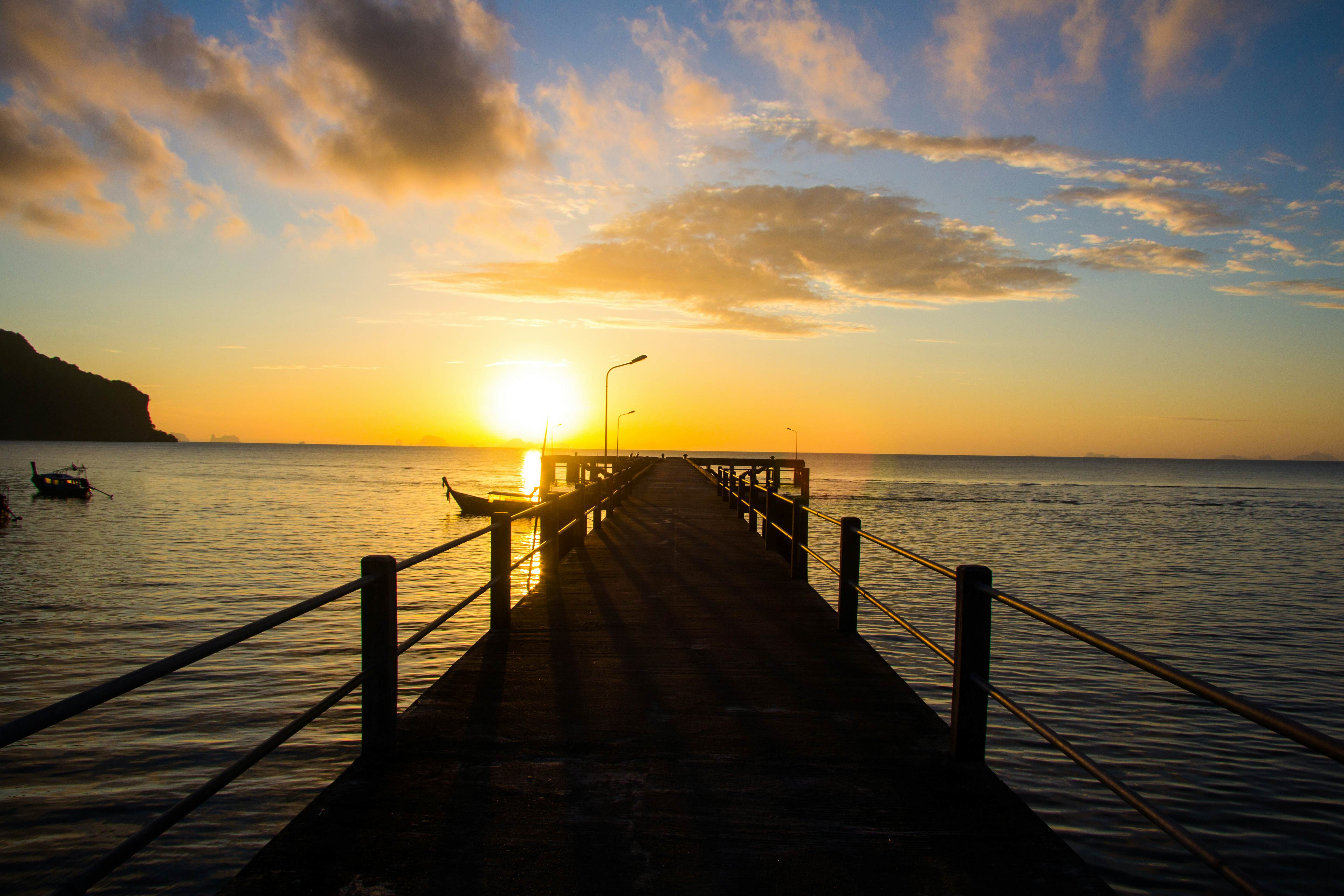 Pier in front sunlight