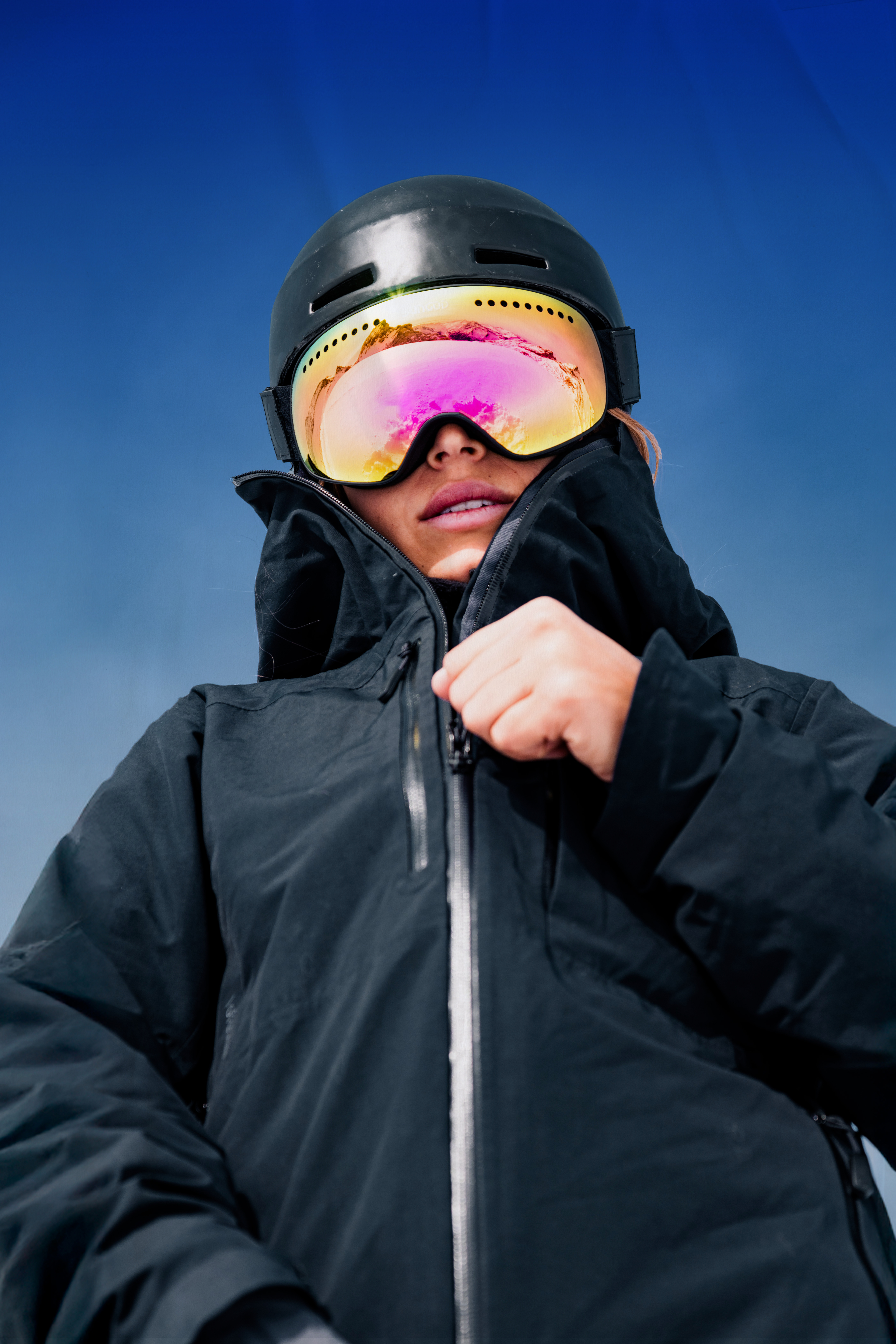 Skier wearing SunGod