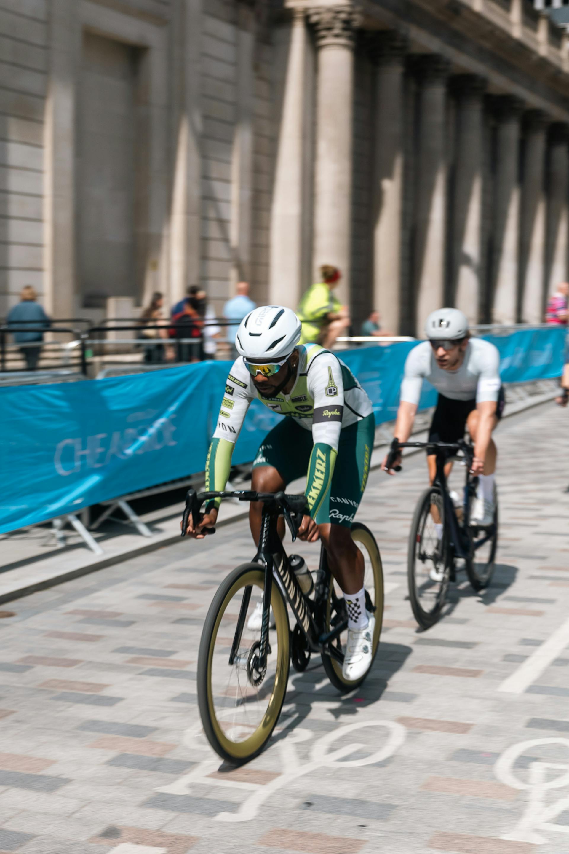 Crit racing riders