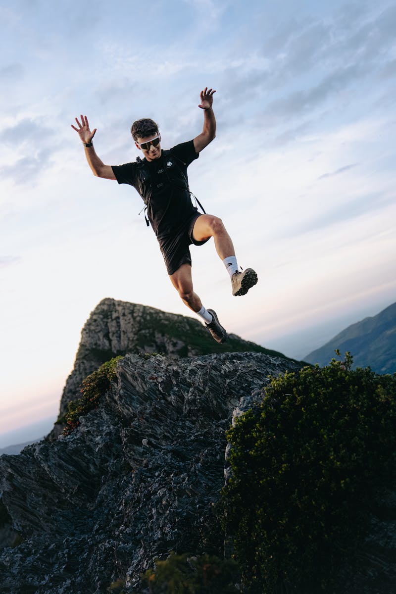 Man leaping in SunGod FORTY2s