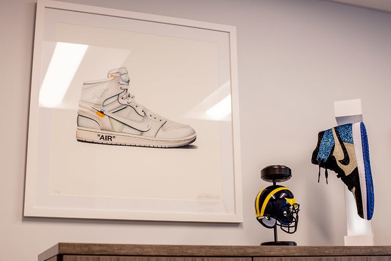 artwork of a nike air shoe
