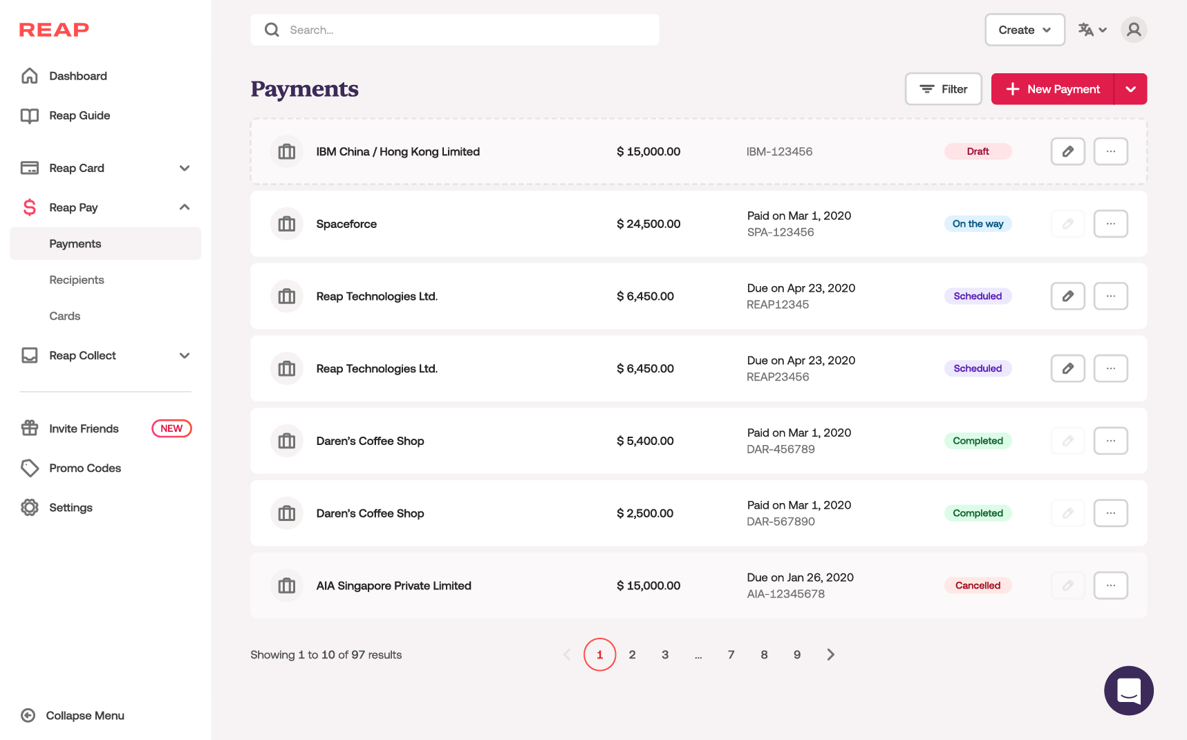 Inbox user interface