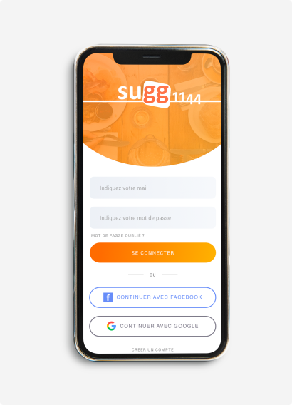Ecran demonstration application mobile sugg