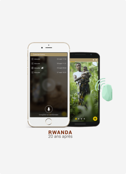 Ecran de l'application mobile Rwanda