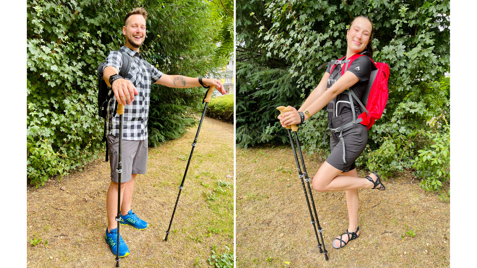 Alen Podlesnik in Anabel v pohodniških oblačilih iz poletne ponudbe Intersporta