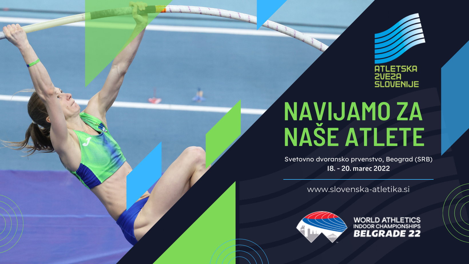 navijamo za naše atlete z Atletsko zvezo Slovenije v Beogradu