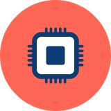 Icon of a microchip
