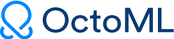 The standard logo for OctoML in blue