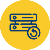 backup and recovery icon yellow