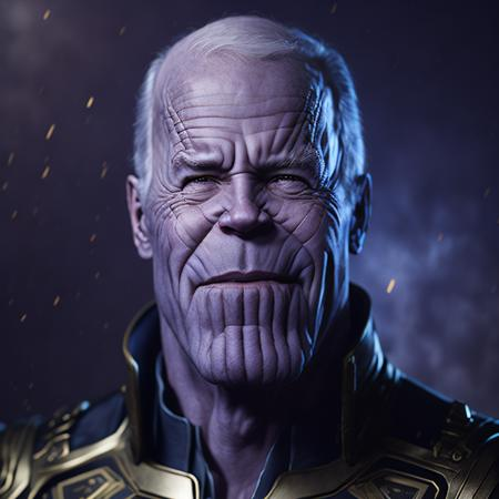 Thanos as President Joe Biden generated by Stable Diffusion on Civitai || '