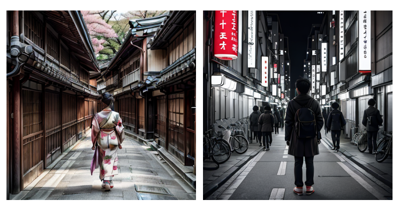 Two-scenes-in-Tokyo-generated-by-SDXL-as-travel-photography-example || '