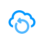 blue backup and recovery security icon