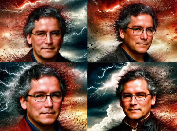 OctoAI's Photo Merge tool took Luis Ceze, our CEO's face, and turned them into an awesome custom avatar in minutes