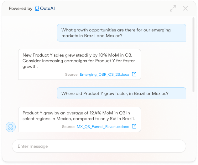 An LLM summarization and question and answer chatbot powered by OctoAI