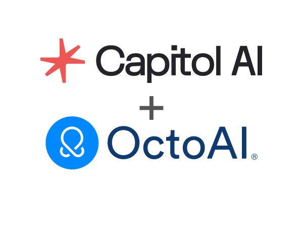 Capitol AI and OctoAI logos with plus showing partnership