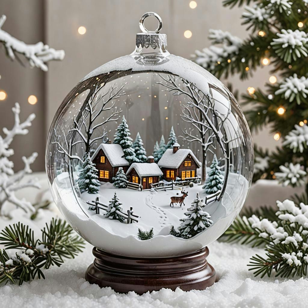 AI generated snow globe using SDXL Lightning, in 8 steps and 989 miliseconds