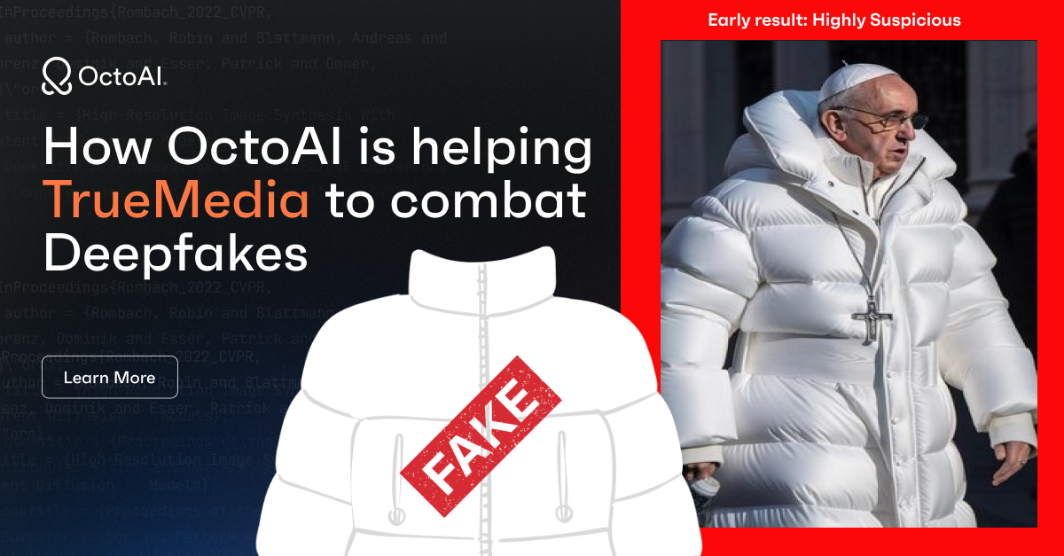 Social image with the pope in a white puff jacket identified as a deepfake