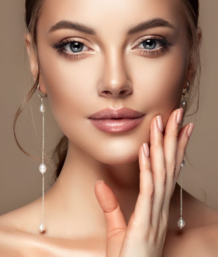 Beautiful woman with elegant earings
