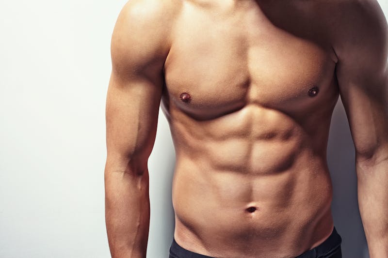 Shirtless man