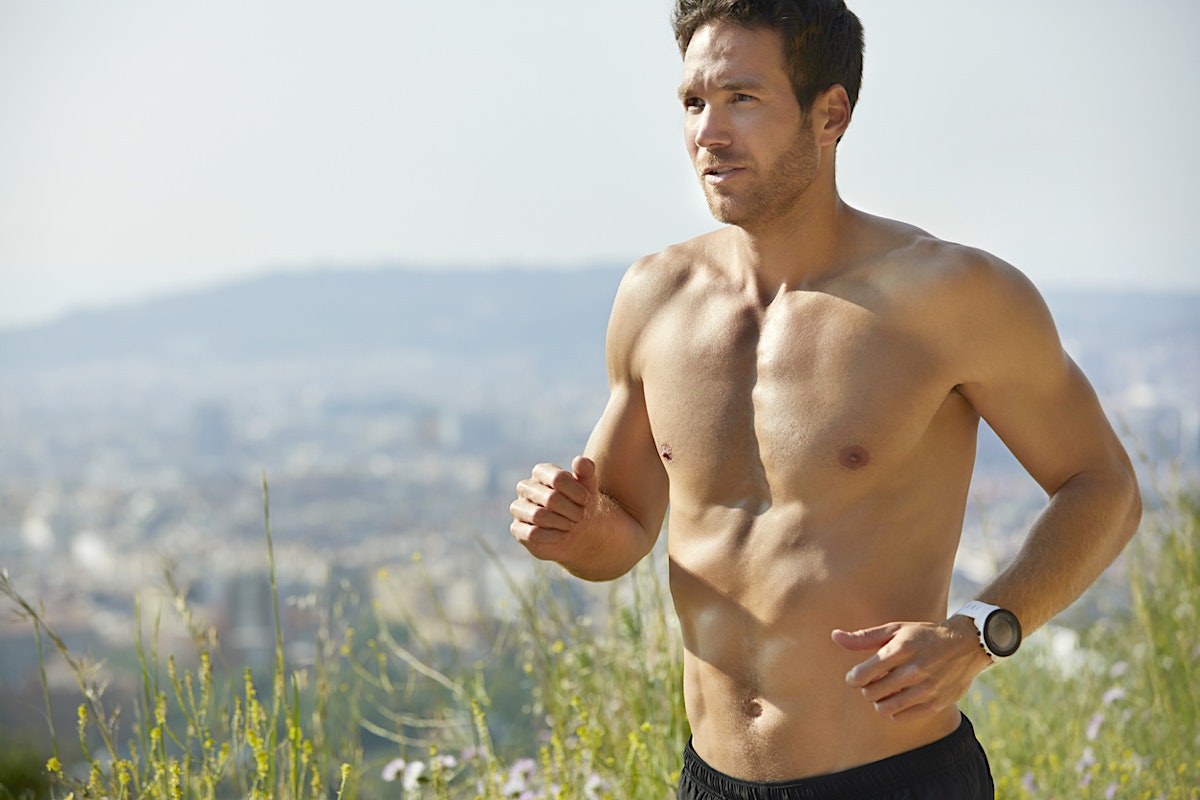 Man on a run outdoors