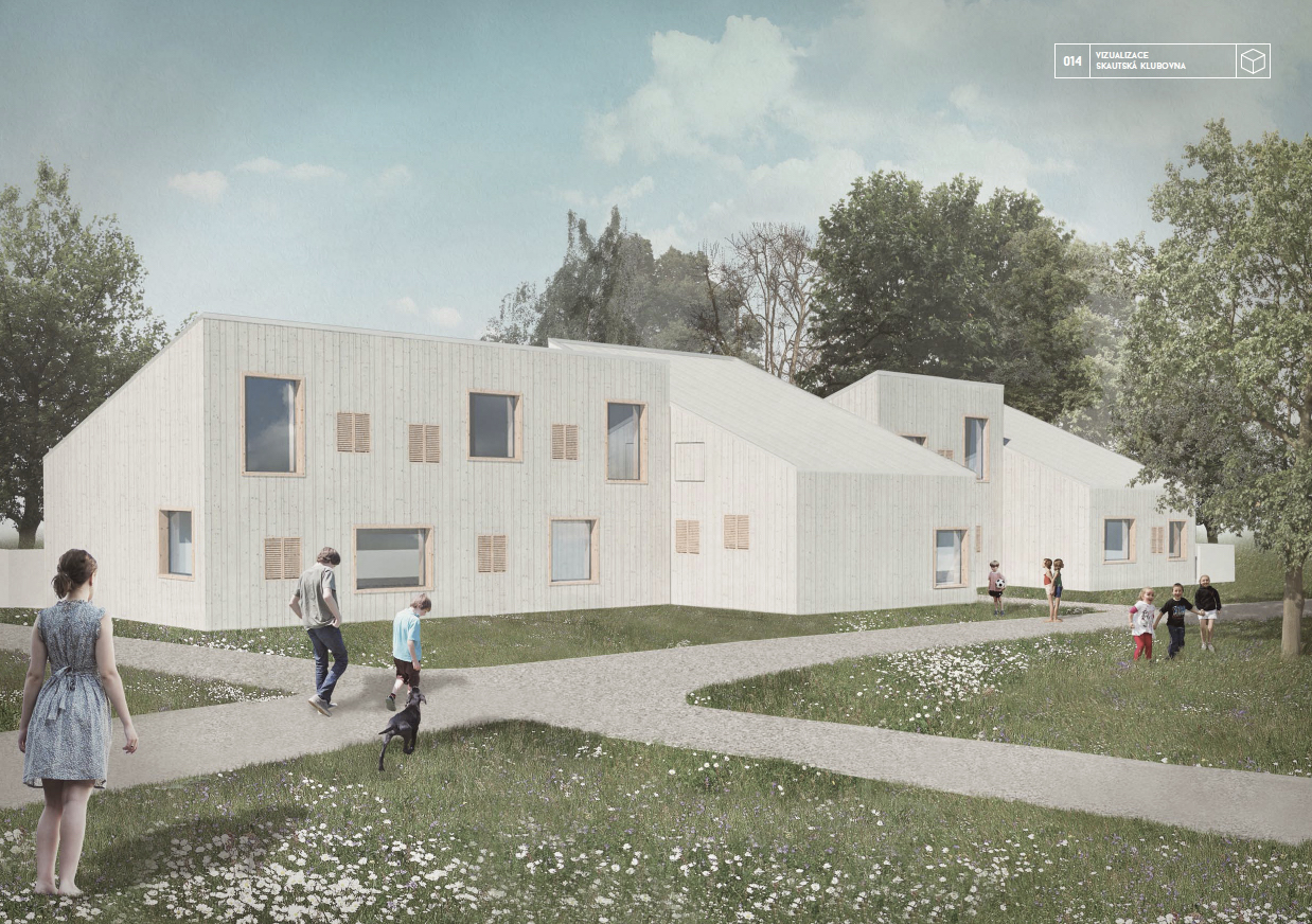 Vizualizace nového skautského domu ve Vyškově