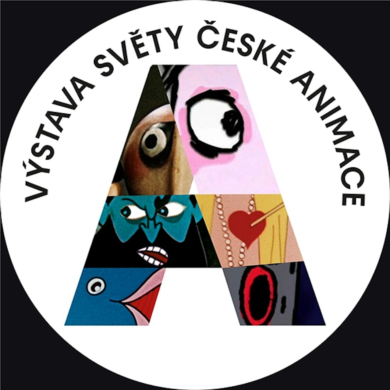 Logo výstavy Světy české animace