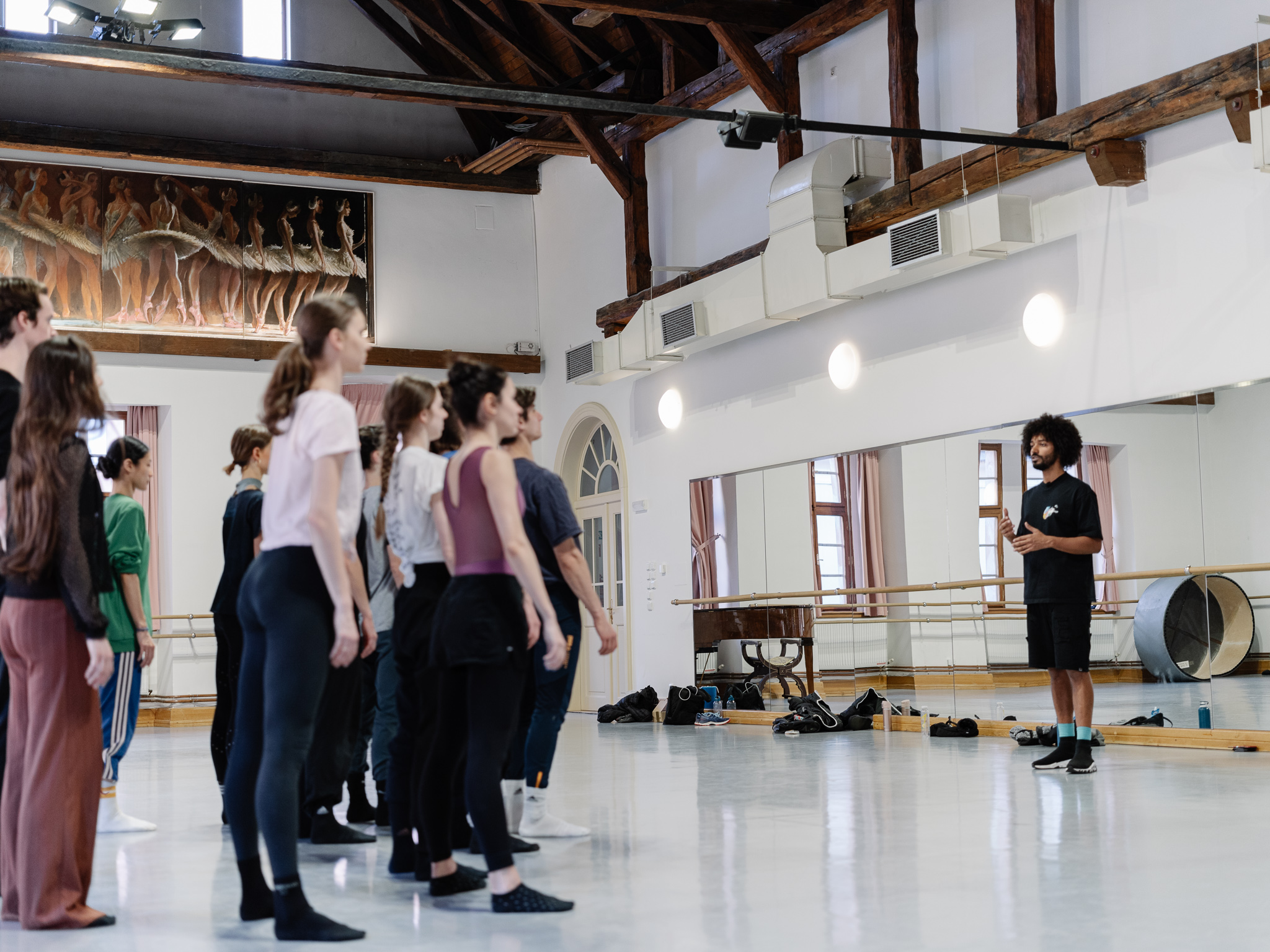 Taneční zkouška projektu Yemiho A.D. Bohemian Gravity