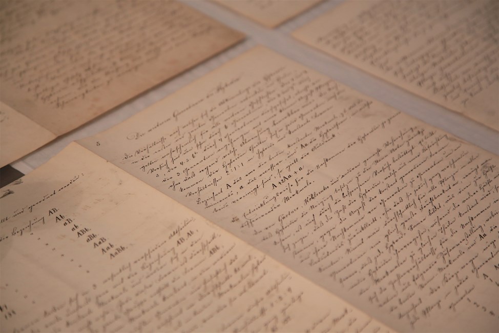 Rukopis přednášky G. J. Mendela Pokusy s rostlinnými hybridy