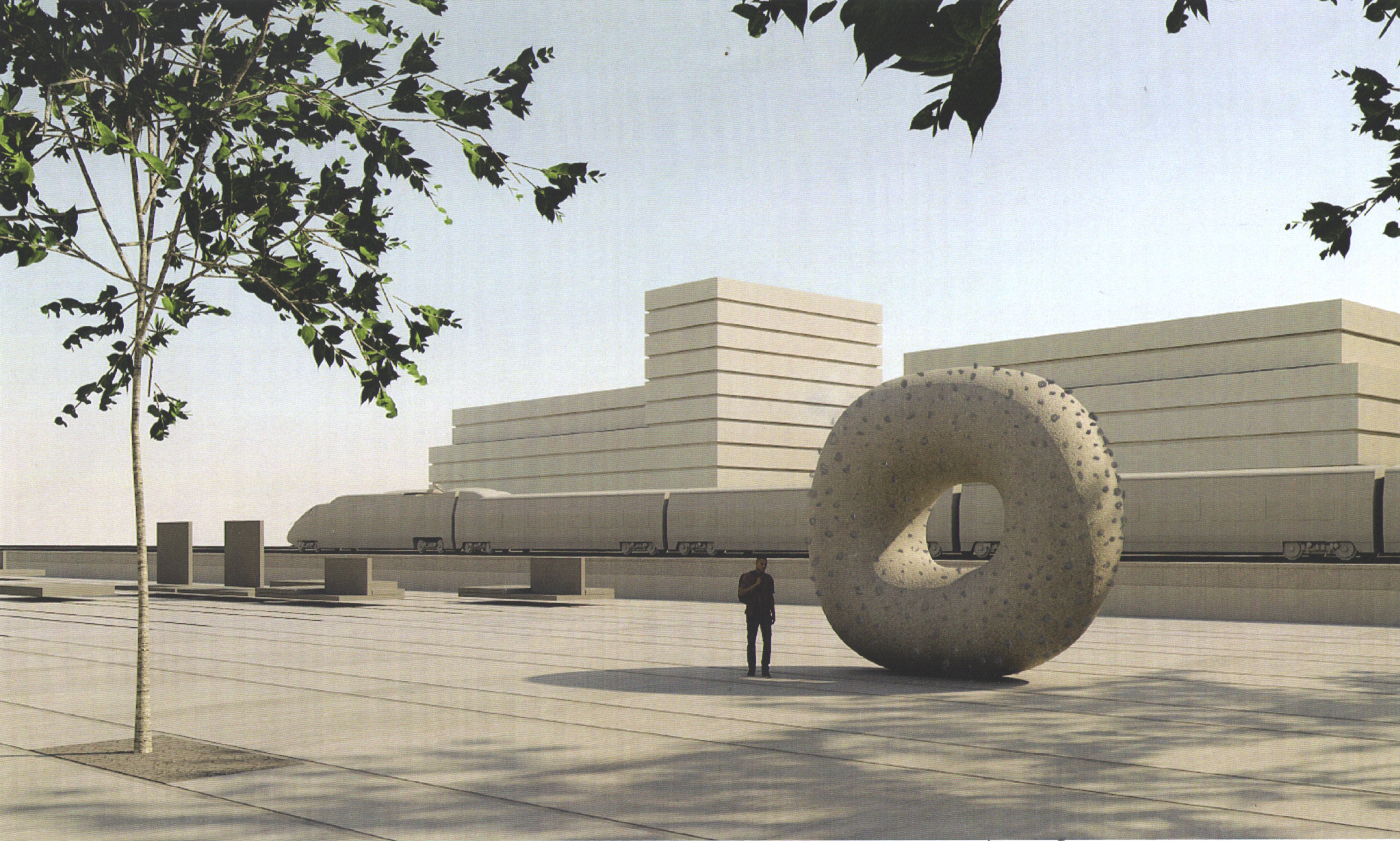 Vizualizace sochy Jaroslava Róny Čas ticha, Památník ticha